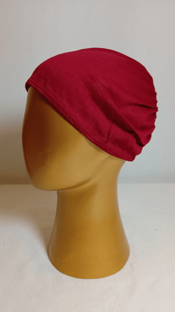 Plain Elastic Cap - Maroon